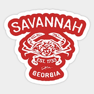 Savannah, Georgia, Crab Sticker